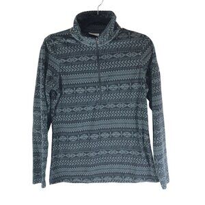 Columbia Womens Aztec Pattern 1/4 Zip Pullover Fleece Sweater Size S